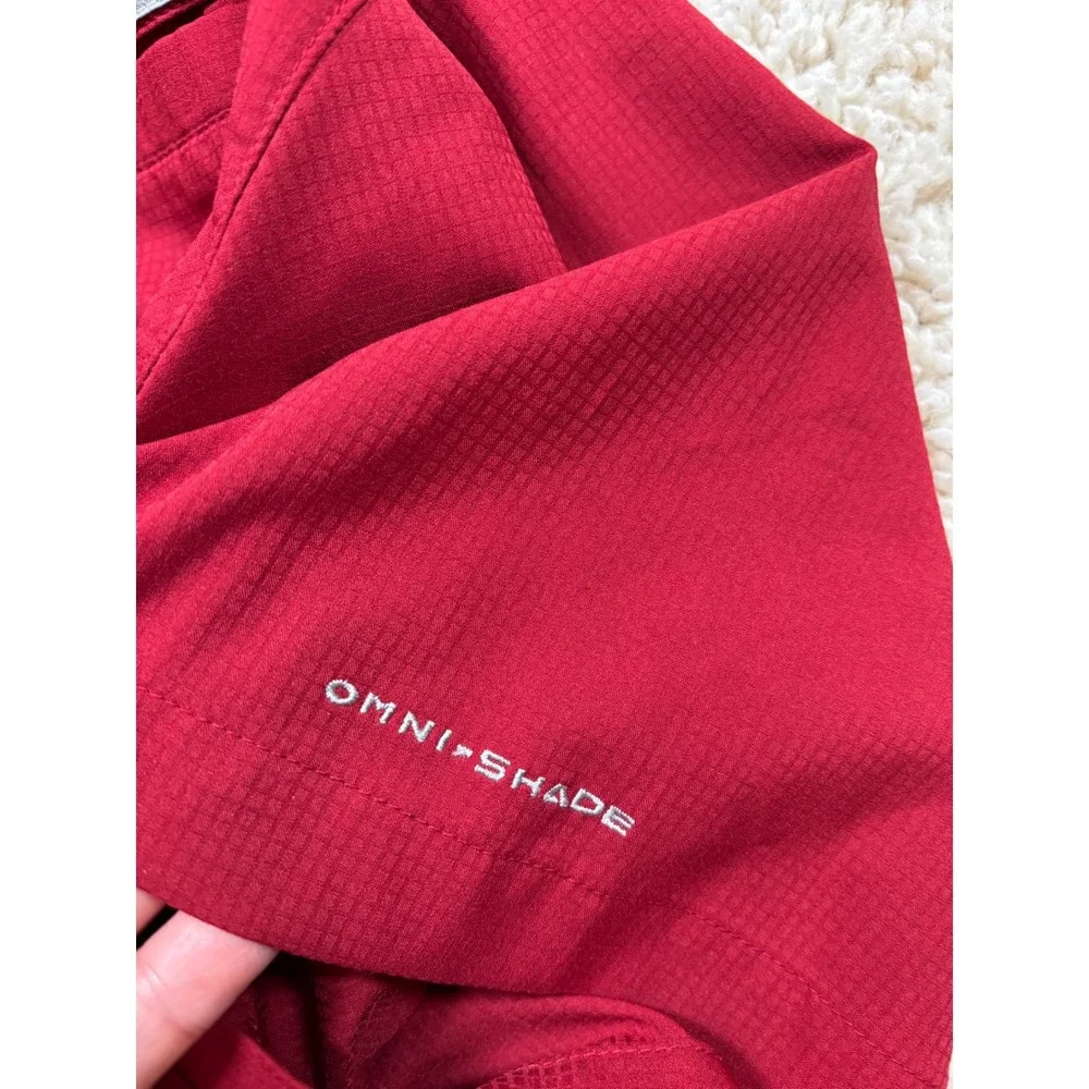 Columbia‎ PFG Fishing Shirt Mens XL Red Oklahoma Sooners NCAA Short Sleeve